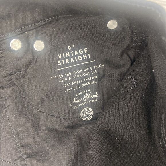 Ladies J.Crew Black denim 9” Vintage straight size 25 - Picture 5 of 8